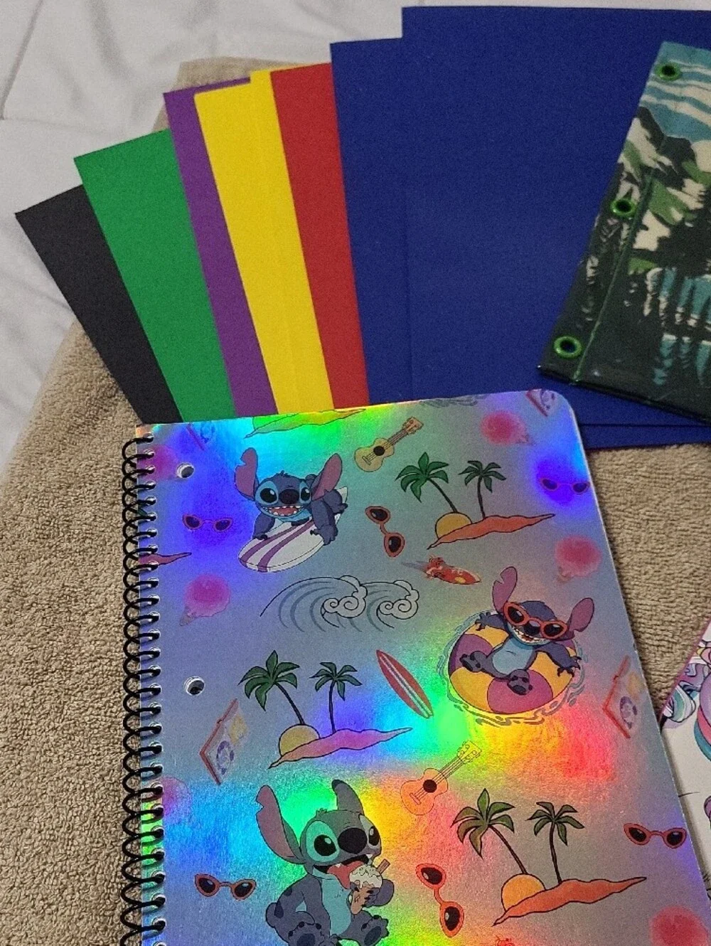 13 Items For School Or Office,folders,pencil Bags,spiral,colors N Book